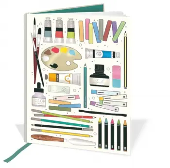 Carnet A5 ligné - Boîte de peintures