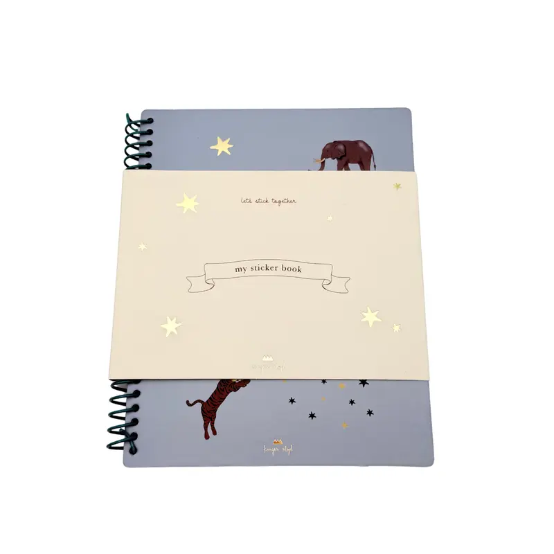 Carnet d’autocollants repositionnables animaux à spirale