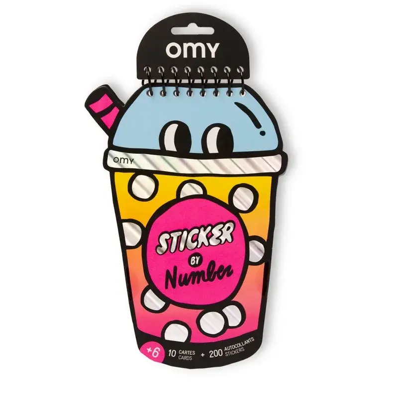 Carnet de stickers Bubble Tea OMY - 200 fluo, 6 ans