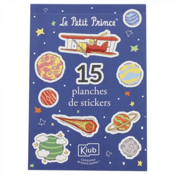 Carnet de stickers Petit Prince planètes