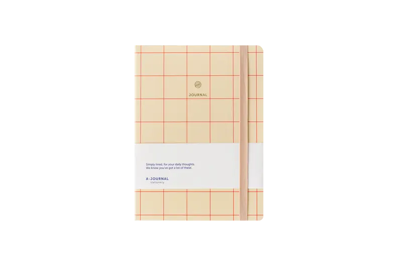 Carnet Fines Rayures Beige - A-Journal