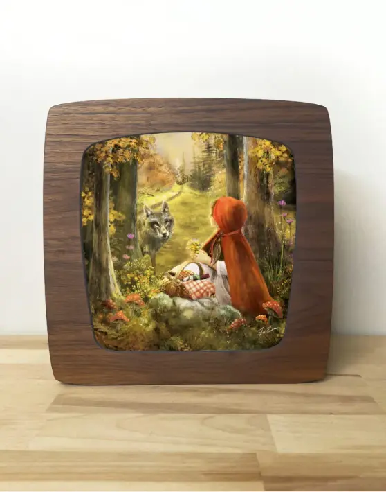 Carte à insérer pour la Lampe Magique - Illustratrice Esther Iris - Petit Chaperon Rouge