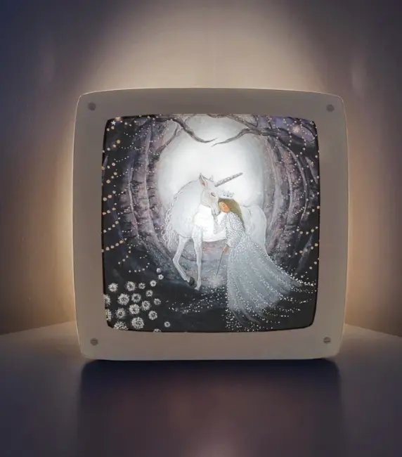 Carte à insérer pour Lampe Au fil des Saisons - Illustratrice Bijdehansje - Stardust Unicorn