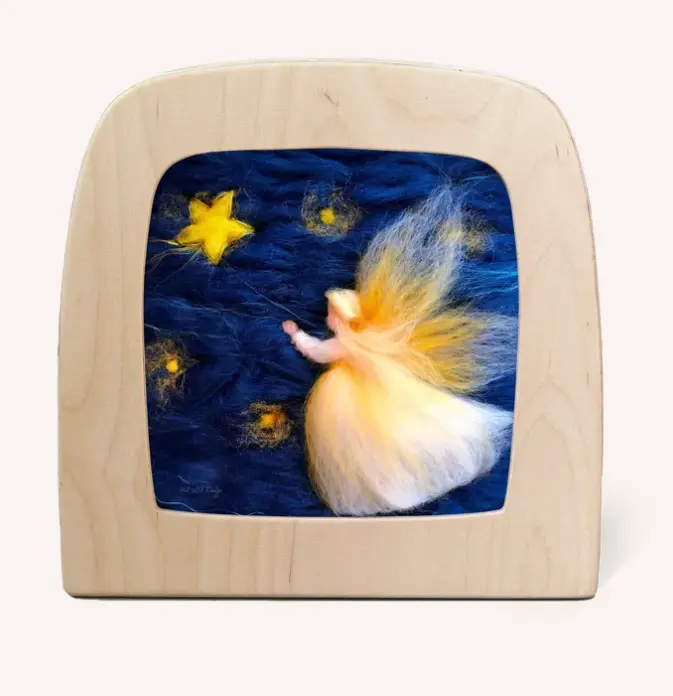Carte à insérer pour Lampe Au fil des Saisons - Illustratrice Het wol Feetje - Reaching for the Stars