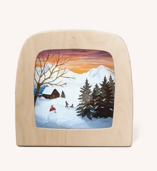 Carte à insérer pour Lampe Au fil des Saisons - Vogel Geluk - Sled Song