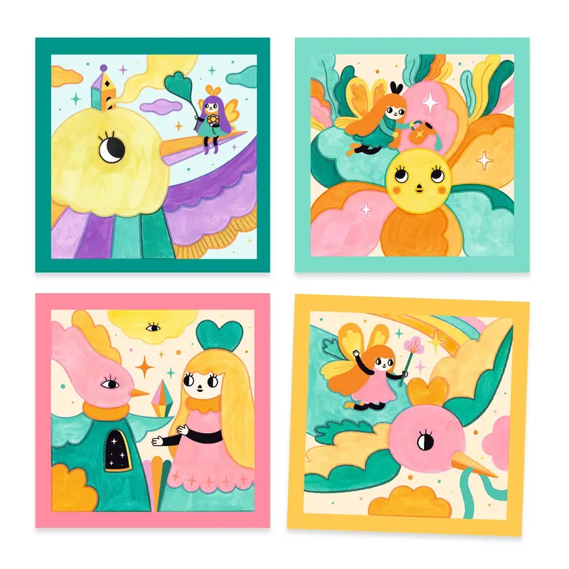 Cartes à peindre Jardin féérique