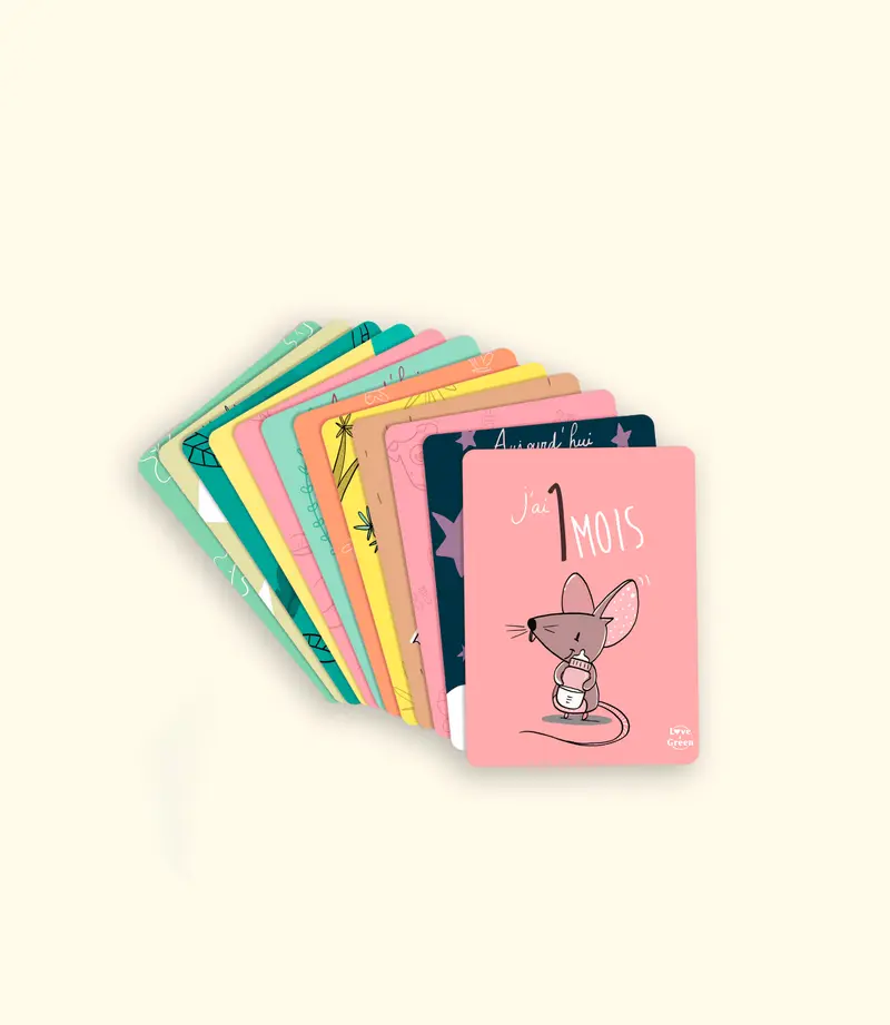 Cartes Étapes Bébé - Lot de 24 cartes