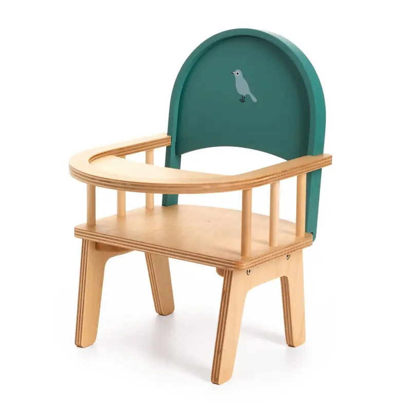 Chaise à barreaux poupée en bois 30-34 cm | 2 ans+