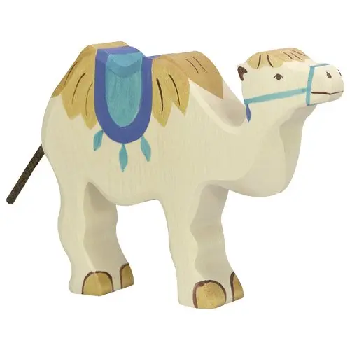 Chameau avec selle - Figurine bois
