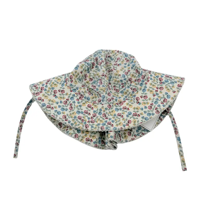 Chapeau bébé fleuri à nouer — 3-6 mois