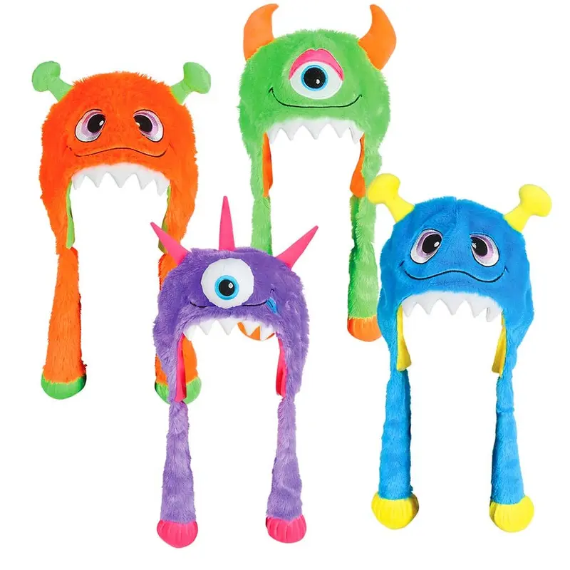 Chapeau monstre en peluche - taille unique