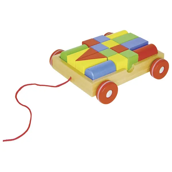 Chariot à tirer avec 18 éléments de construction