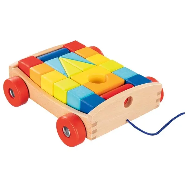 Chariot à tirer avec 20 éléments de construction