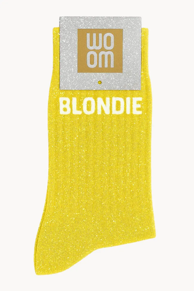 Chaussettes à Paillettes "Blondie" Jaune - Woom