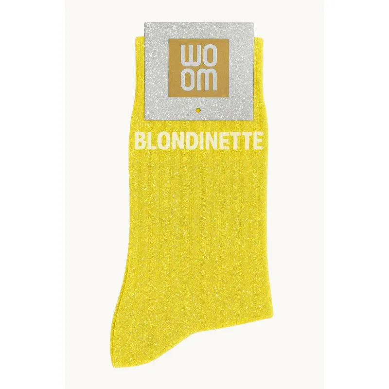 Chaussettes à Paillettes "Blondinette" Jaune - Woom