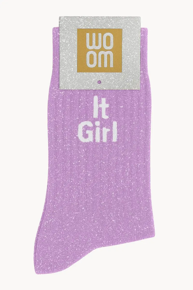 Chaussettes à Paillettes "It Girl" Violet - Woom
