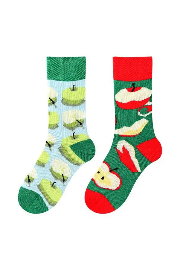 Chaussettes Dépareillées Enfant Pommes