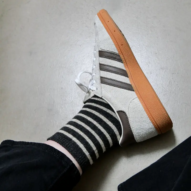 Chaussettes Marinière Noir et Gris - Gentil Coquelicot