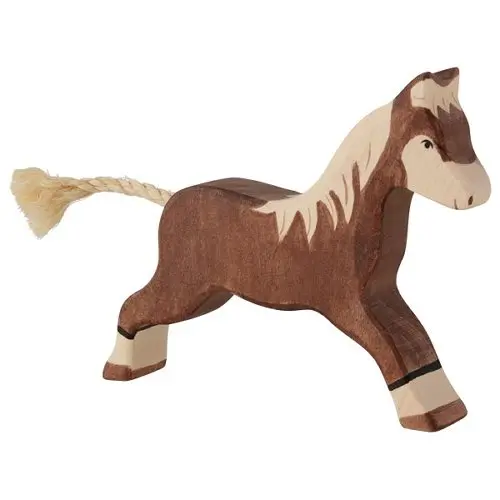 Cheval Marron - Figurine bois