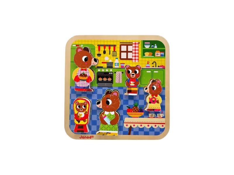 Chunky puzzle bois - Cuisine - 5 pièces