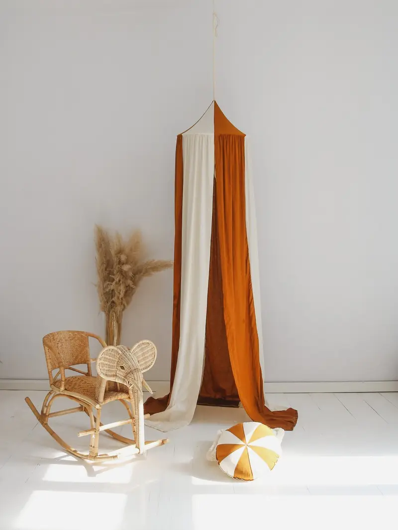 Ciel de lit / Baldaquin en coton, Caramel • CIRCUS
