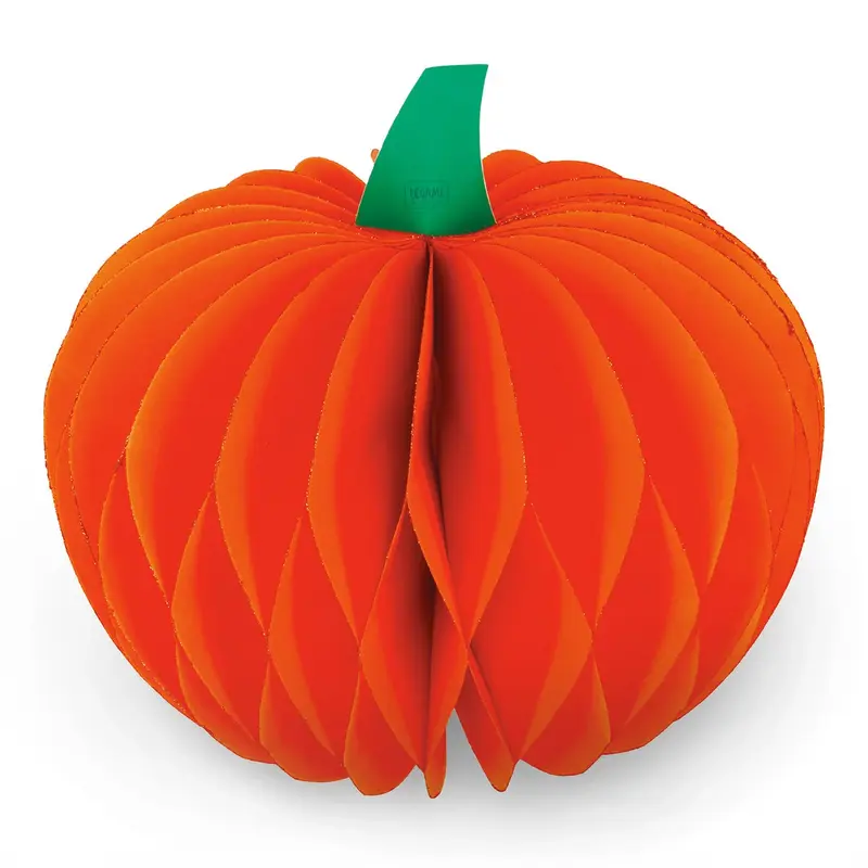 Citrouille d'Halloween en papier pliable nid d'abeille