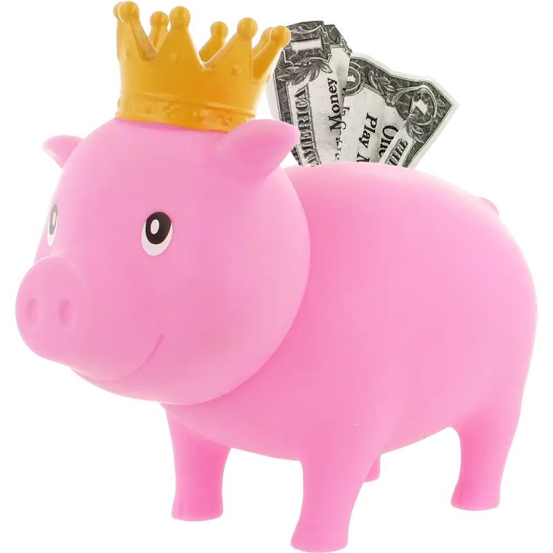 Cochon Rose Couronne