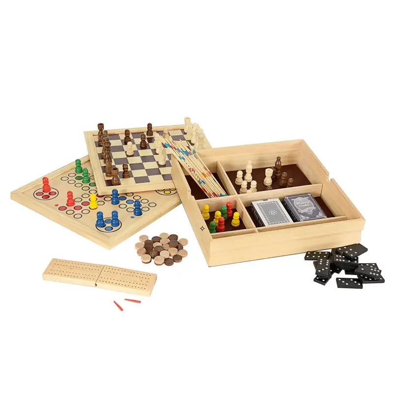 Coffret 11 jeux en bois