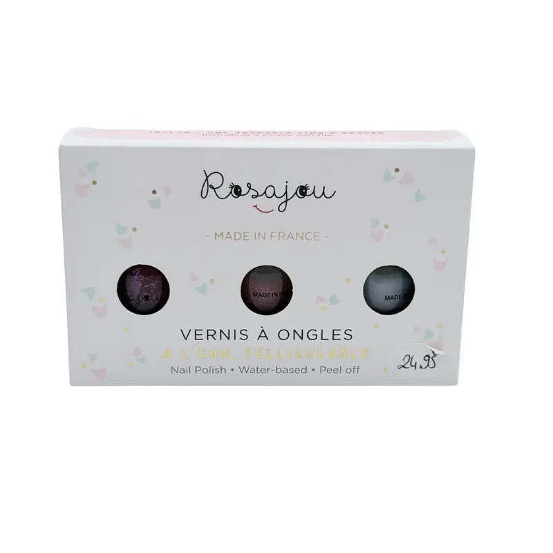 Coffret 3 vernis pelliculables