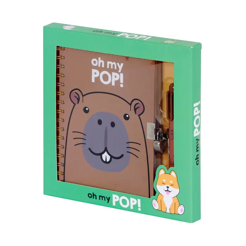 Coffret Journal + Stylo 6 Couleurs Oh My Pop! « Capybara »