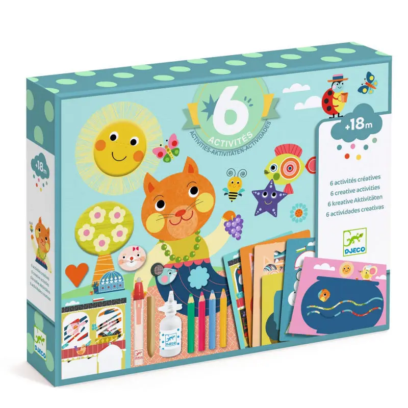 Coffret loisirs créatifs enfants - Le chat et ses amis