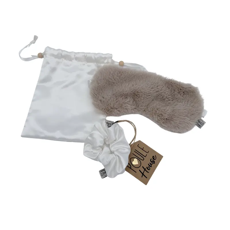 Coffret soin détente satin et fausse fourrure