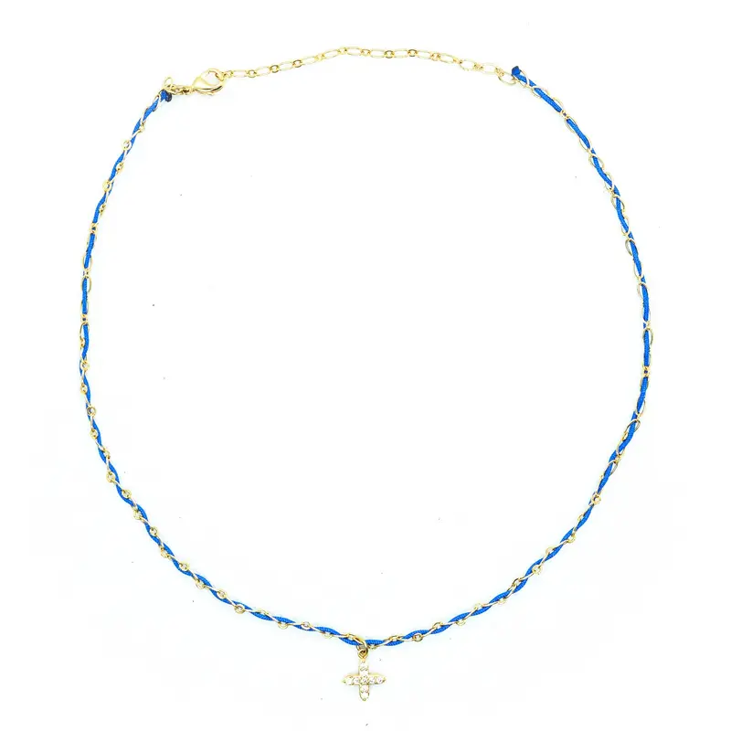 Collier Empreinte Bleu Majorelle - Monsens