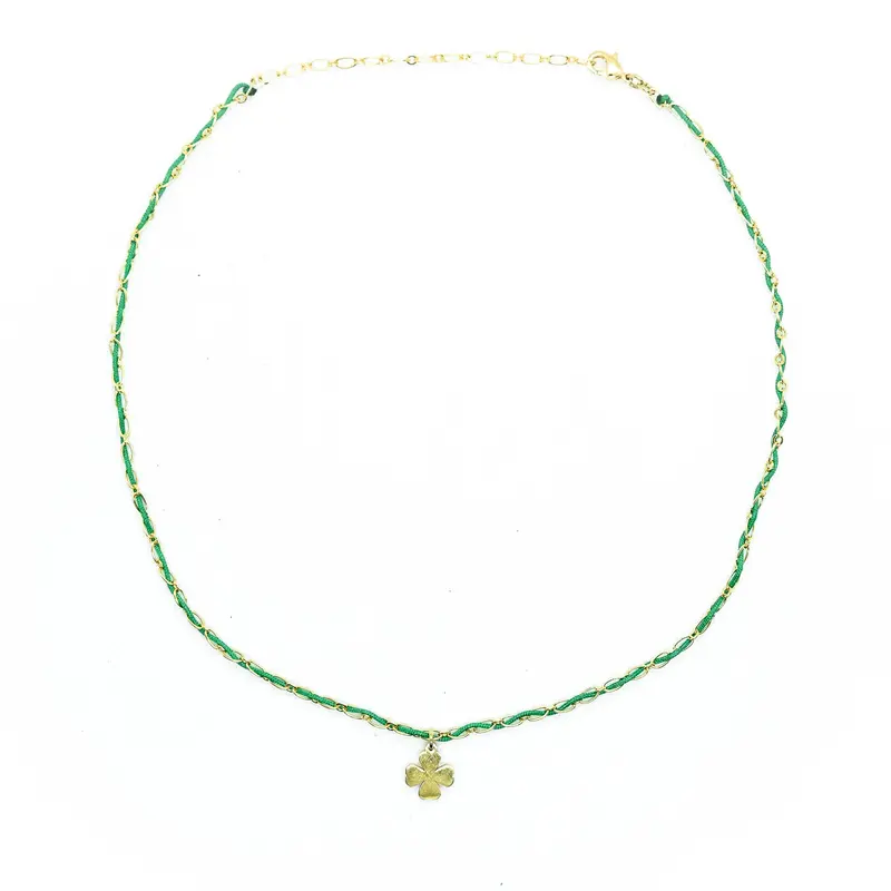 Collier Empreinte Vert Chance - Monsens
