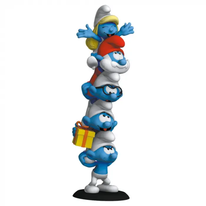 Colonne Schtroumpfs - Figurine résine 30 cm