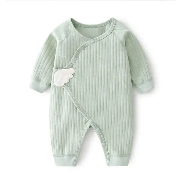 Combinaison Bébé Naissance Angèle en Coton – Pressions 0-6 mois