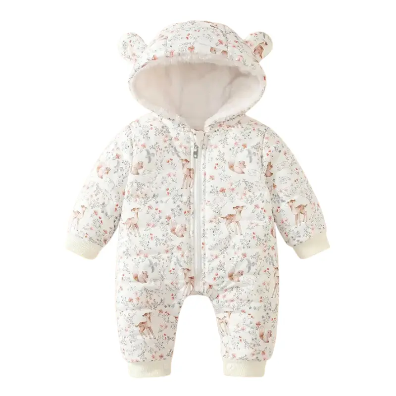 Combinaison Hiver Bébé Rembourrée Jeanne – Capuche 0-18 mois