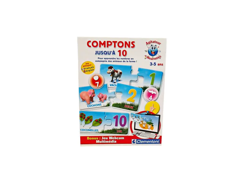 Comptons jusqu'à 10 - Jeu bilingue anglais et français