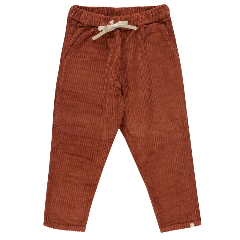 Cotton Corduroy Teixeira Trousers - Terracotta - 12m-12a