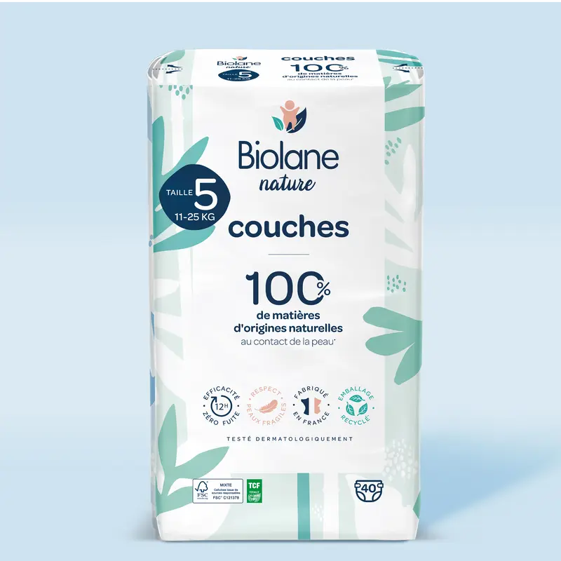 Couches Biolane Nature - Taille 5
