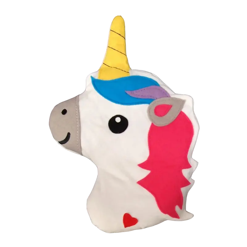 Coussin Chauffant Tête de Licorne Câline