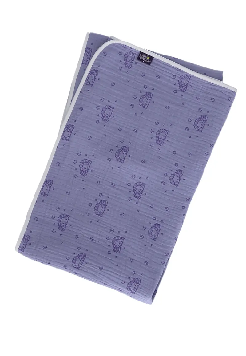 Couverture bébé Mouton endormi en mousseline - 120 x 120 cm