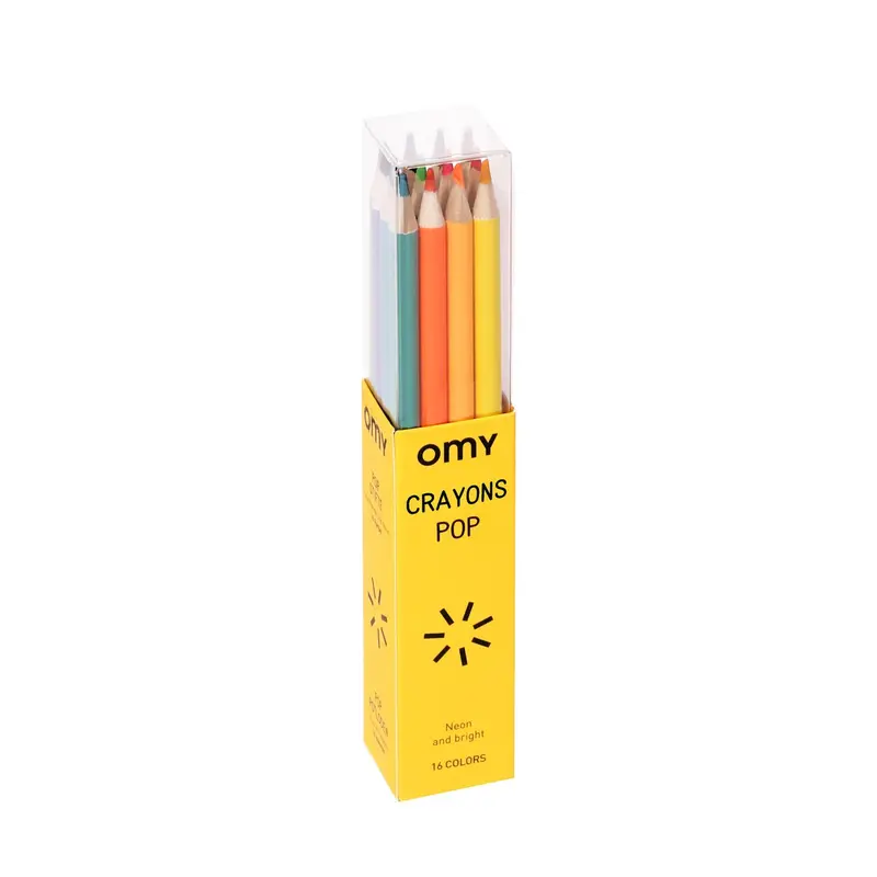 Crayons de couleur fluo x16 pour dessin et coloriage