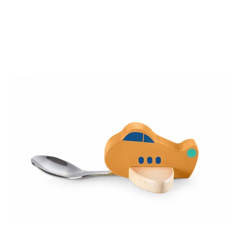 Cuillère enfant Knatter Avion jaune - env. 13 cm