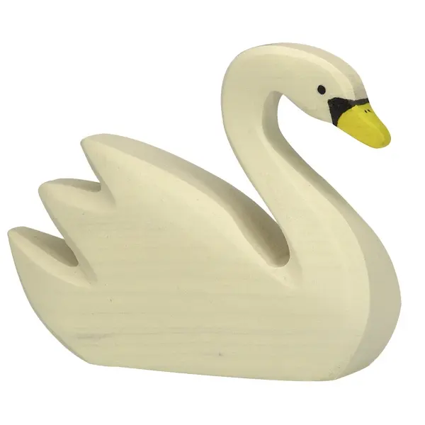 Cygne nageant - Figurine bois