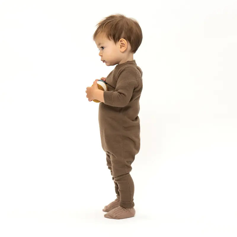 Daydream Merino Wool Jumpsuit - Walnut - 6-18m