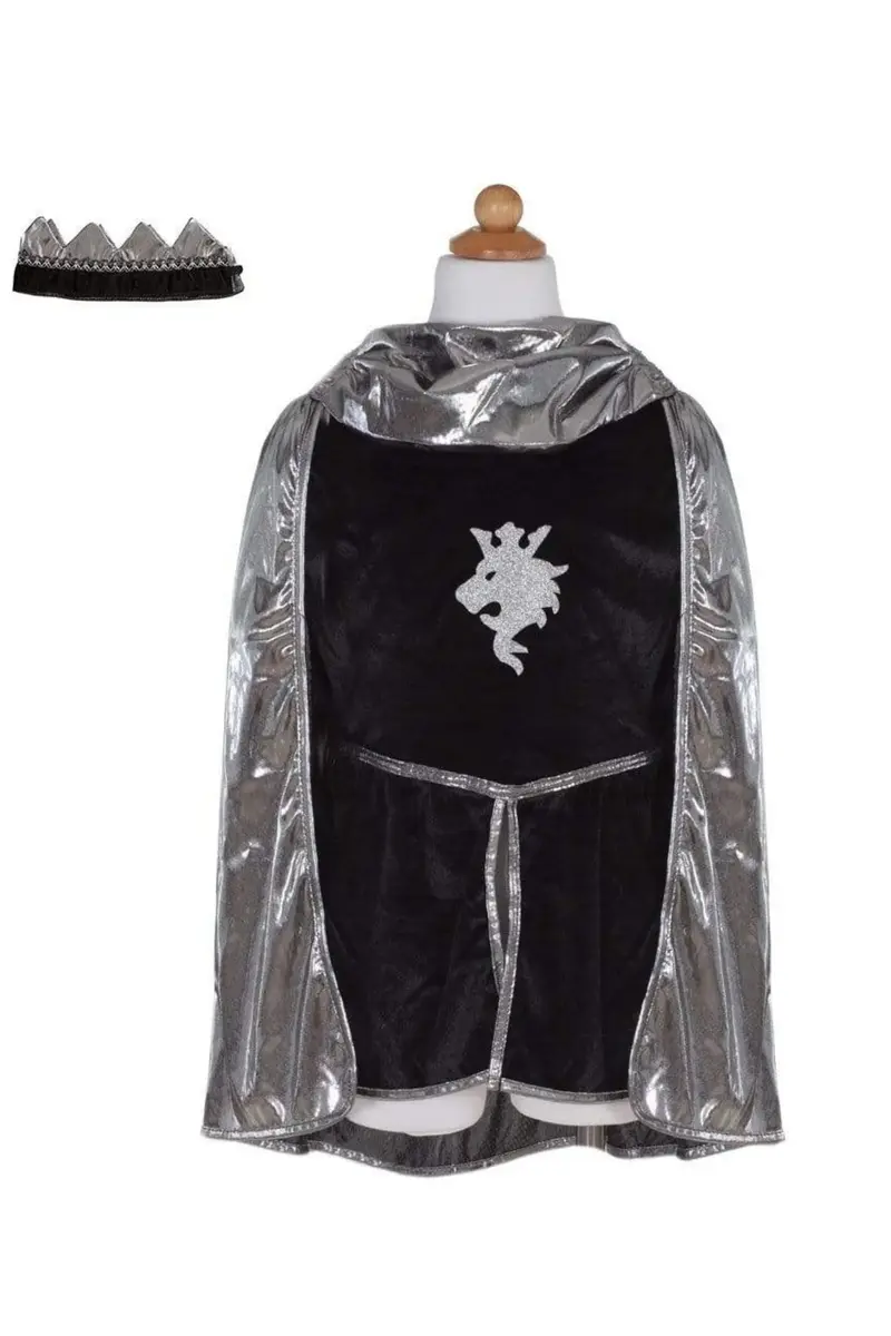 Déguisement de chevalier (tunique, cape, couronne)