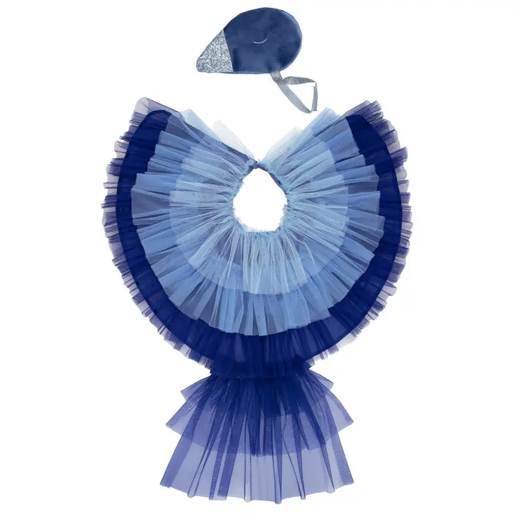 Déguisement oiseau bleu enfant 3-6 ans avec cape et ailes