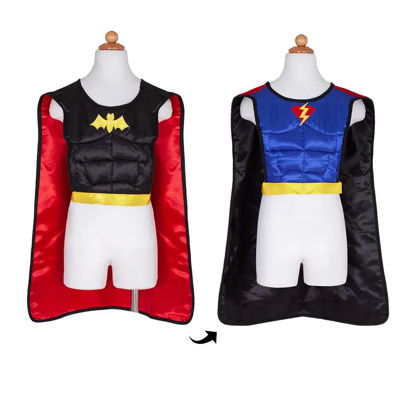 Déguisement super-héros réversible 4-7 ans, cape+masque