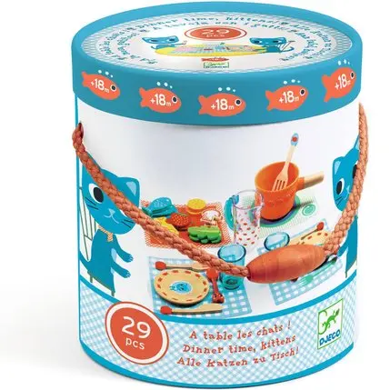 Dinette enfant 29 pièces Chats & Poissons dès 18 mois